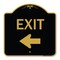 Signmission Parking Lot Sign Exit Sign Left Arrow, Black & Gold Aluminum Sign, 18" L, 18" H, BG-1818-23422 A-DES-BG-1818-23422 - alternate 1